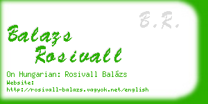 balazs rosivall business card